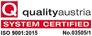 Zertifiziert nach ÖN EN ISO 9001:2008